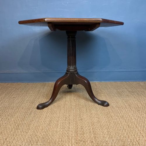 A GEORGE II MAHOGANY TRIPOD TABLE DATED 1755 - ADDITIONAL PHOTO 2