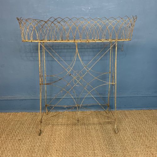 A Late Regency White Painted Wirework Planter Circa 1830.