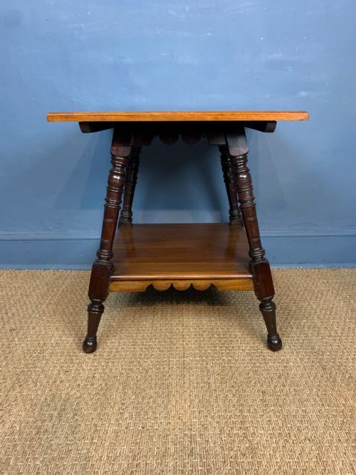 An Aesthetic Movement Walnut Two-tiered Table Circa 1880