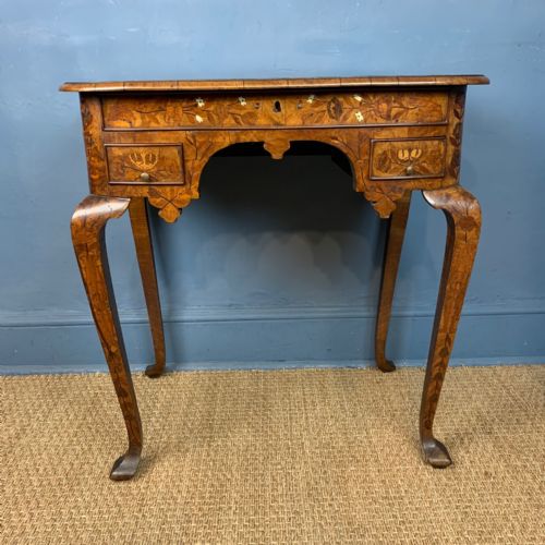 A Mid-18th Century Dutch Walnut and Marquetry Side Table Circa 1750