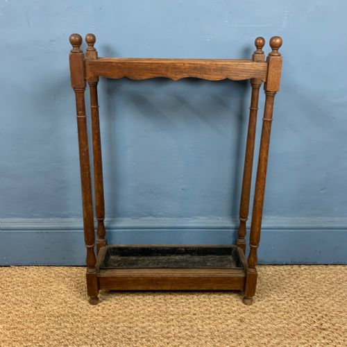 An Edwardian Oak Stick Stand Circa 1910