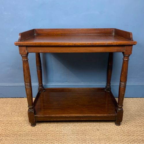 An Aesthetic Movement Walnut 2 Tier Table Circa 1880 .