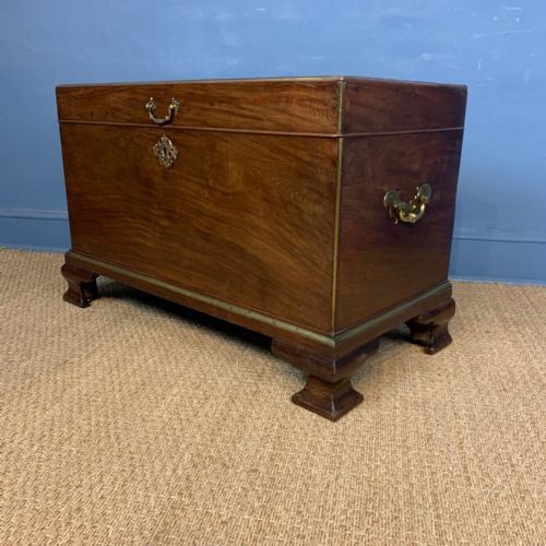 A George 11 Mahogany and Brass Banded Trunk Circa 1750