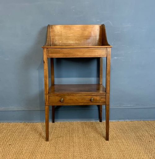 An Early 19th C Faded Mahogany 2 Tier Washstand Circa 1820