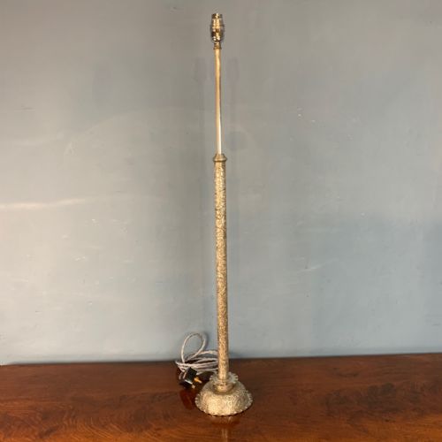 An Anglo-indian Silver Metal Telescopic Table Lamp Circa 1910