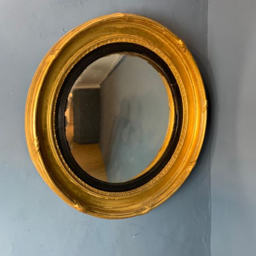 A Regency Gilt Convex Mirror Circa 1820