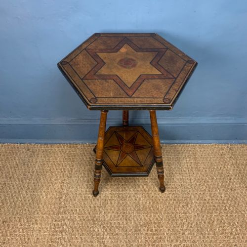 An Unusual Arts and Crafts Painted Gypsy Table Circa 1900
