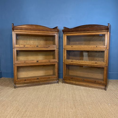A Pair of Edwardian Oak Lebus Bookcases Circa 1910