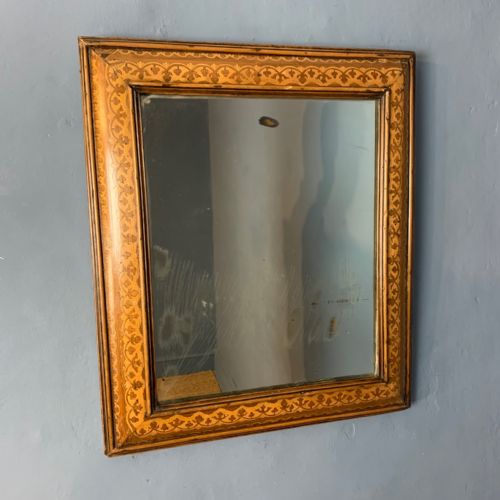 A Mid 19th Century English Marquetry Wall Mirror Circa 1860