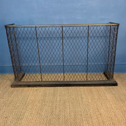 An Early Victorian Iron and Brass Fire Fender Circa 1860
