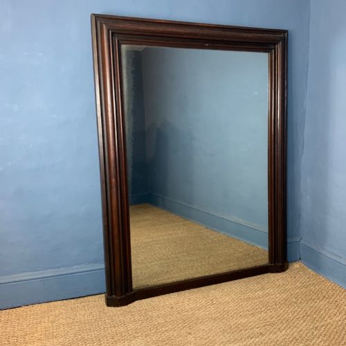 A Large Mid-19th Century Oak Overmantel Mirror Circa 1860