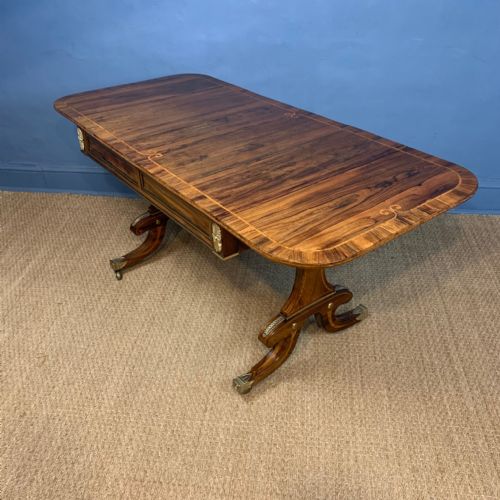 A George IV Rosewood and Gilt Brass Mounted Sofa Table Circa 1830