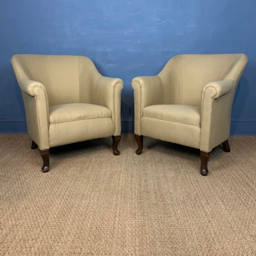 A Pair of Victorian Mahogany Tub Chairs Circa 1890