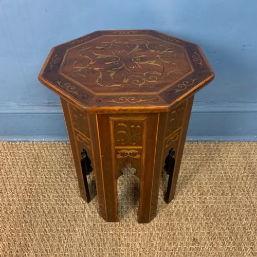 A Liberty & Co Octagonal Marquetry Table in Moorish Style, Circa 1890