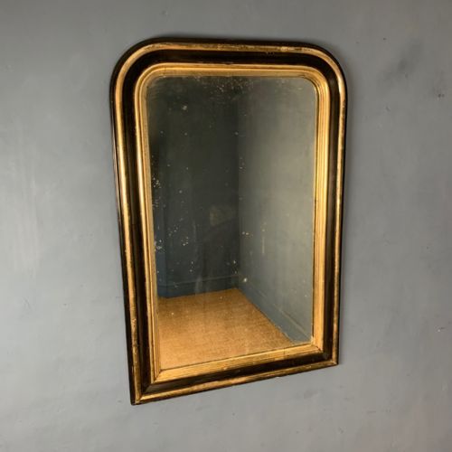 A Napoleon III Ebonised and Gilt Arched Mirror Circa 1870