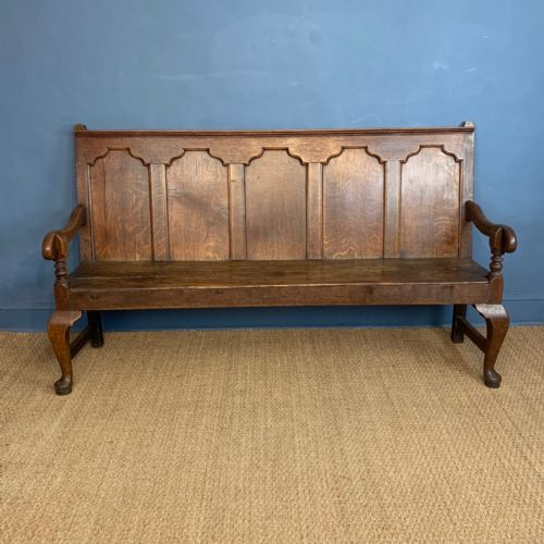 A George 111 Yorkshire Oak Settle Circa 1800