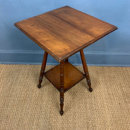 An Aesthetic Movement Walnut 2 Tier Table Circa 1890.