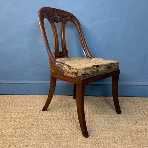 A George IV Mahogany Salon Chair Circa 1830 Attributed to Seddon and Co .