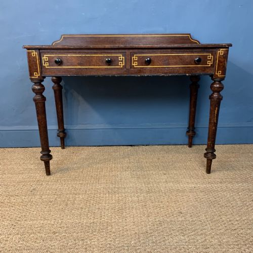 An Early Victorian Painted Pine Simulated Acacia and Gilt Dressing Table Circa 1850