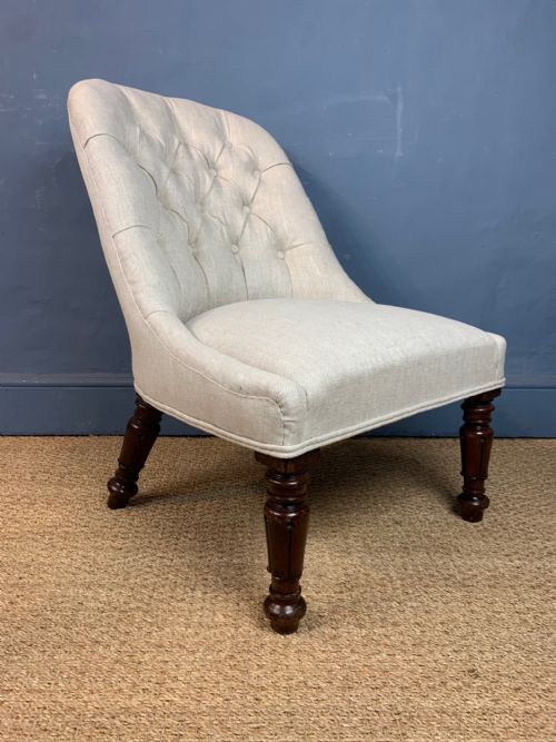 A Small George IV Mahogany Button Back Side Chair Circa 1825