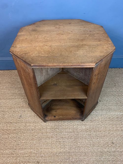 A Heals Oak Octagonal Book Table Circa 1928.