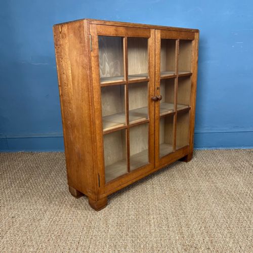 A Heals Oak Glazed Bookcase Circa 1930