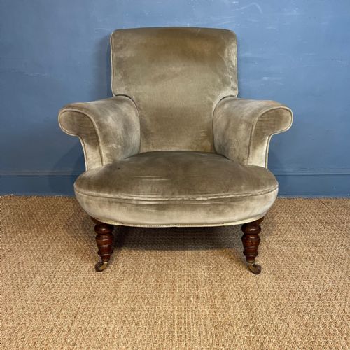 A Large Victorian Library Armchair Circa 1890
