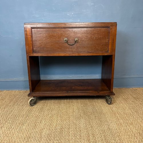 An Unusual Edwardian Teak Book or Drinks Trolley C 1910