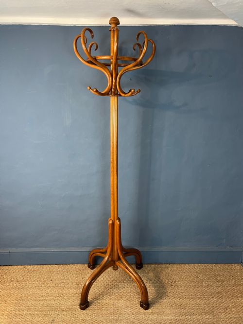 A Large Viennese Birchwood Coat and Hat Stand by Thonet Circa 1900