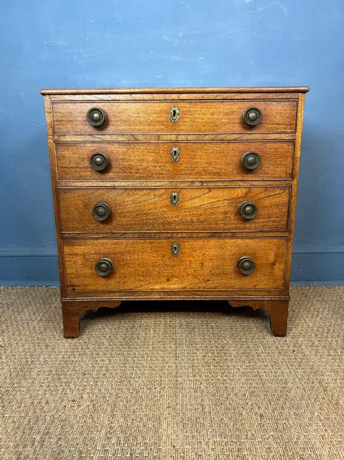 A Small George IV Elm Chest of Drawers Circa 1830