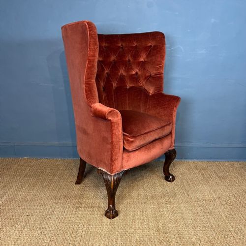 A Large and Comfy Late Victorian Barrel Back Chair Circa 1890