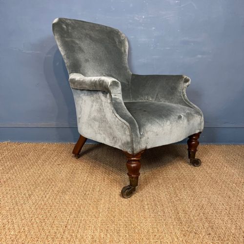 A Mid 19th Mahogany Spoon Back Library Bergere Chair Circa 1840