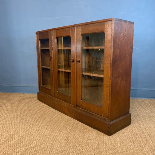 A Rare Peter Waals Oak Bookcase Dated 1928