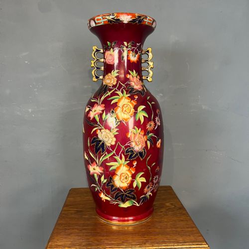 A Large Masons Staffordshire Chinoiserie Vase Circa 1860