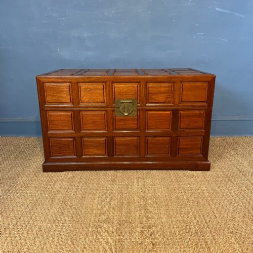 An Unusual English Teak Trunk Circa 1930