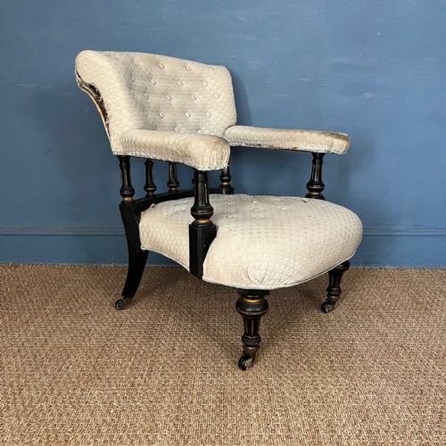 An Aesthetic Movement Ebonised and Parcel Gilt Armchair Circa 1880