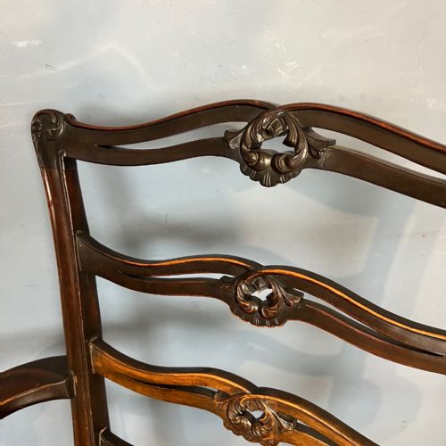 A SET OF 12 LATE 19TH C GEORGIAN DESIGN MAHOGANY LADDER BACK DINING CHAIRS - ADDITIONAL PHOTO 9