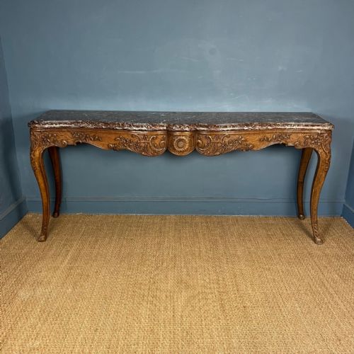 A Large Mid 19th C French Oak Console Table Circa 1870