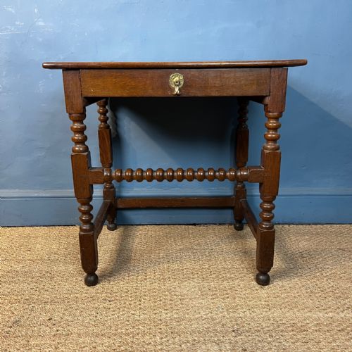 A William and Mary Oak Side Table Circa 1690