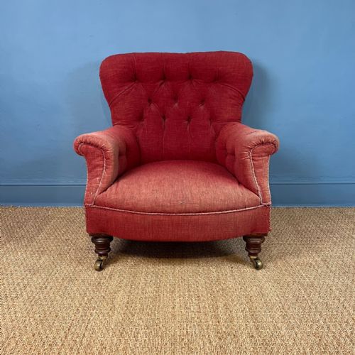 A Large Victorian Button Back Armchair Circa 1880