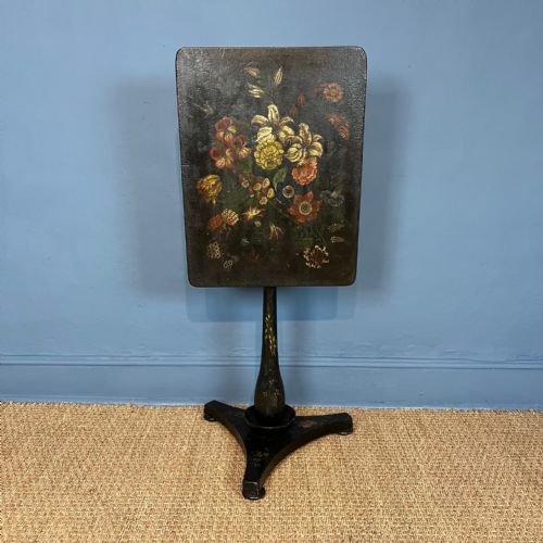 A Mid 19th C English Painted and Ebonised Table Circa 1840