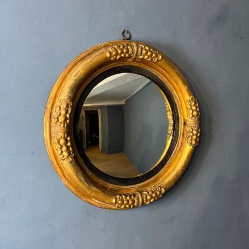 A Large William IV Gilt Convex Mirror Circa 1835