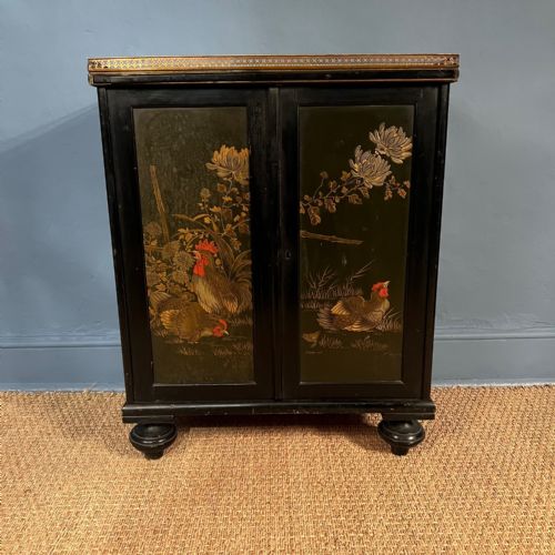 A Mid 19th C Chinoiserie Lacquer Side Cabinet Circa 1850