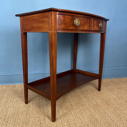 A George 111 Sheraton Period Mahogany Bow Front Side Table Circa 1790