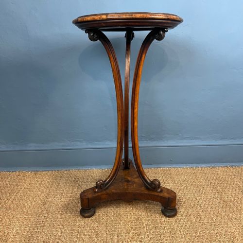 A Rare Regency Yew Wood Torchere Stand Circa 1820
