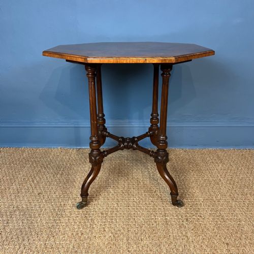 A Fine Mid 19th Century Burr Walnut Octagonal Occasional Table Circa 1860