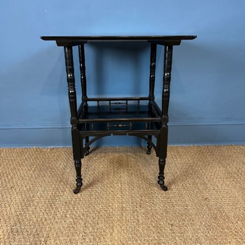An Aesthetic Movement Ebonised 2 Tier Table Circa 1880