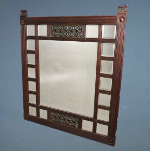 A Large and Rare Liberty Oak Mirror Circa 1890