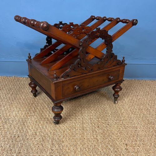 A William IV Rosewood X Frame Canterbury Circa 1836 in the Style of Smee.
