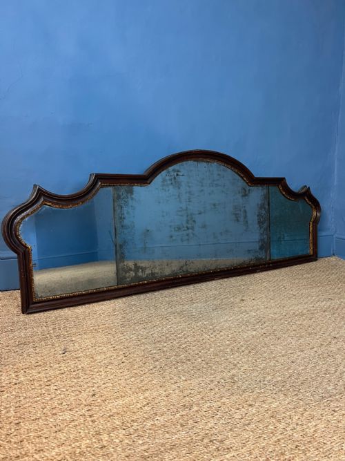 An 18th Century Italian Walnut Rococo Overmantel Mirror Circa 1760